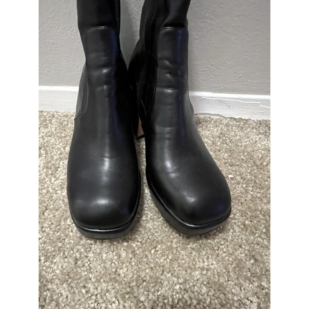 Silent D Platform Otto Boot Black Pull On Ankle Boot For Anthropologie sz 6 - Picture 7 of 11